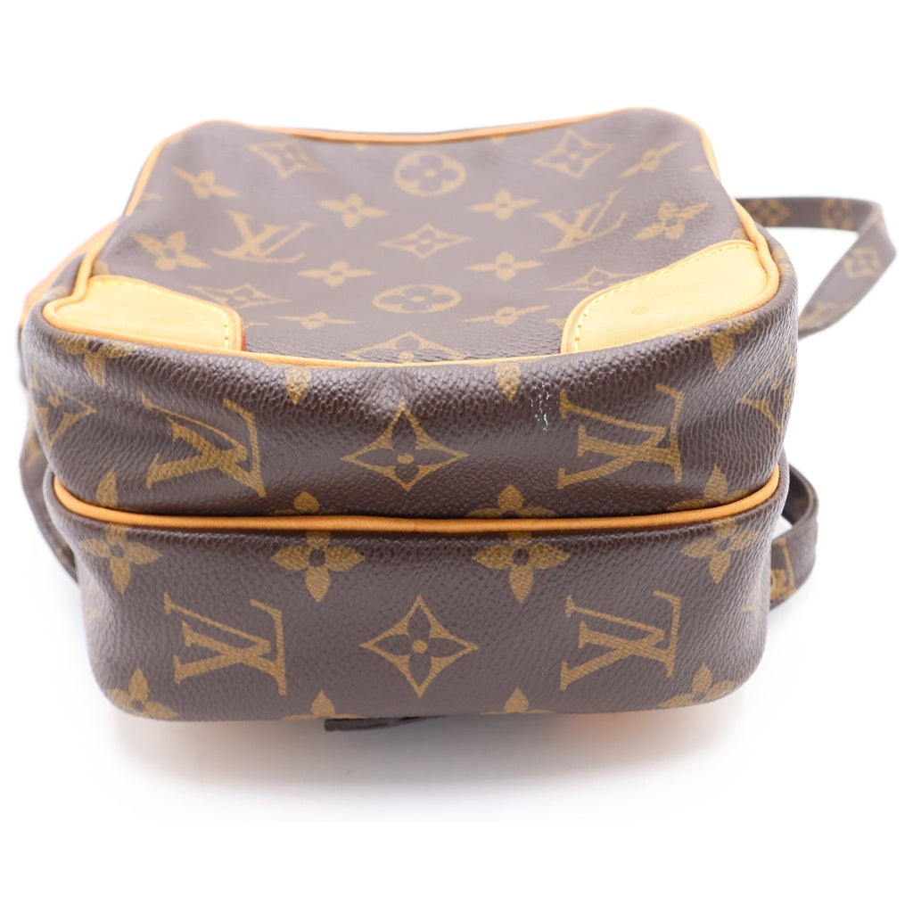 LOUIS VUITTON(ルイヴィトン) モノグラム アマゾン ショルダーバッグ ミニバッグ ブラウン レザー×PVC M45236 ゴールド金具 レディース
