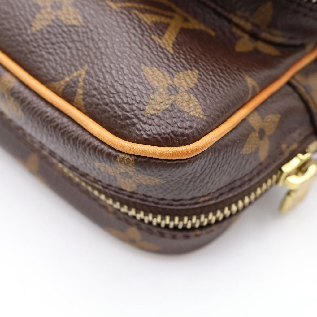 LOUIS VUITTON(ルイヴィトン) モノグラム アマゾン ショルダーバッグ ミニバッグ ブラウン レザー×PVC M45236 ゴールド金具 レディース