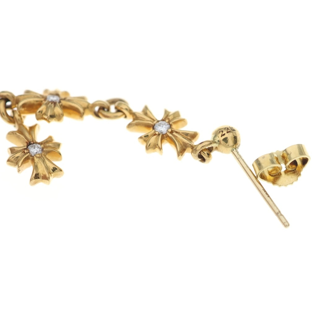 CHROME HEARTS(クロムハーツ) 22K TINY E CH PLS 3 タイニーECHプラス3ドロップ ゴールド ダイヤピアス