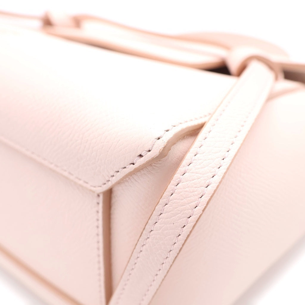 CELINE(セリーヌ) ベルトバッグ ナノ レザー ゴールド金具 2WAY ハンドバッグ ショルダーバッグ ピンク レディース