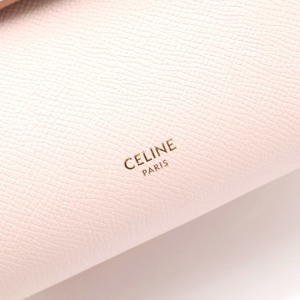 CELINE(セリーヌ) ベルトバッグ ナノ レザー ゴールド金具 2WAY ハンドバッグ ショルダーバッグ ピンク レディース