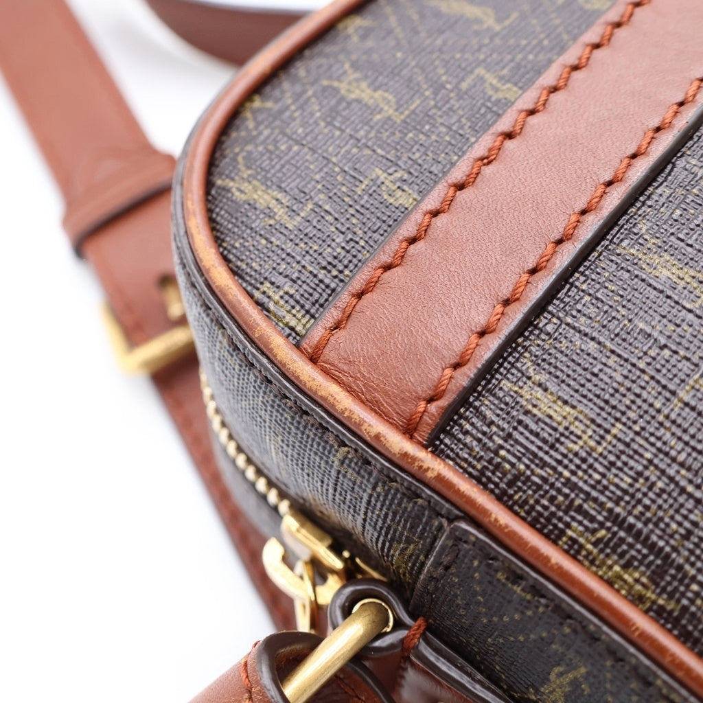 SAINT LAURENT PARIS(サンローランパリ) ル モノグラム ショルダーバッグ ミニバッグ ブラウン レザー ゴールド金具 レディース
