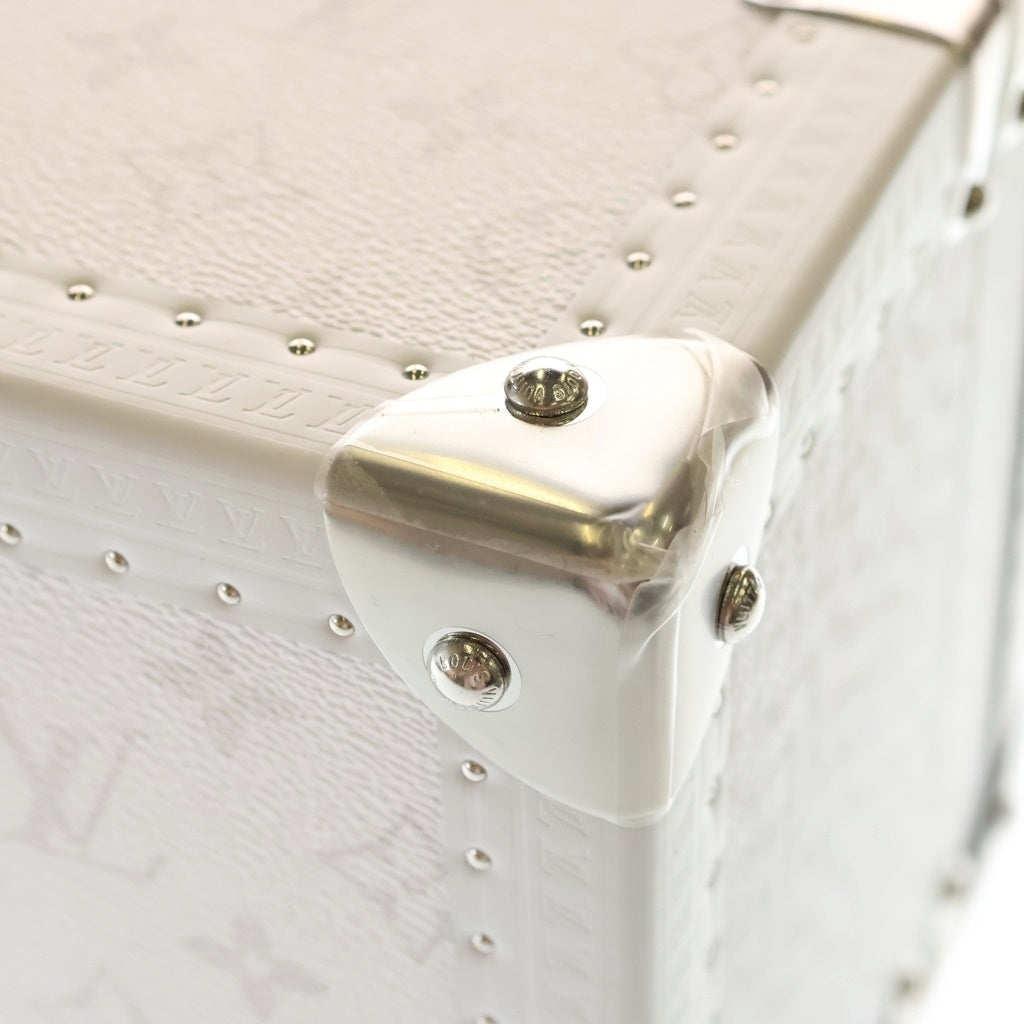 LOUIS VUITTON(ルイヴィトン) コフレ8 モントル タイガ 腕時計ケース コレクションケース トランク ホワイト レザー M10613 シルバー金具 レディース