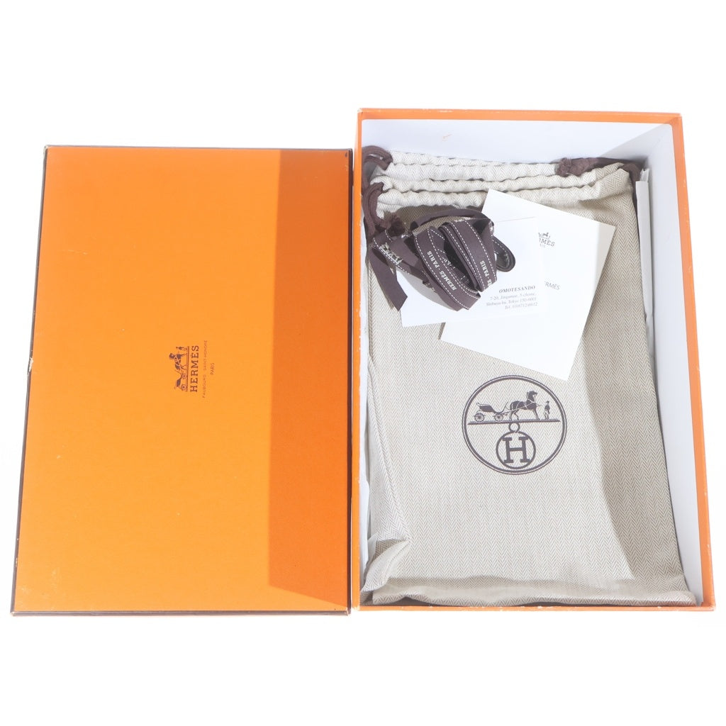 HERMES(エルメス) ロワイヤル レザー シルバー金具 モカシンシューズ ローファー フラットシューズ #39 ホワイト/ベージュ AF181070Z レディース