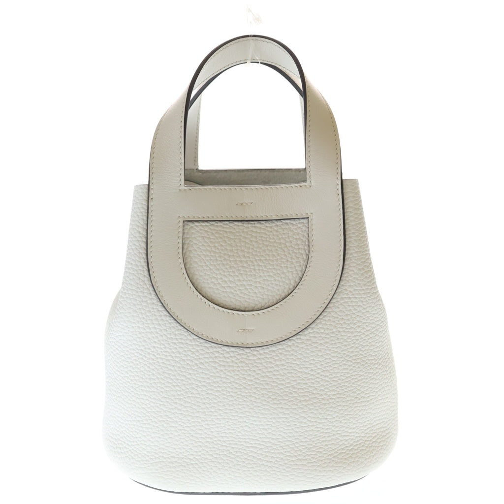 HERMES(エルメス) インザループ18 トリヨンクレマンス ヴォースイフト ゴールド金具 W刻印 ハンドバッグ グリペール ホワイト レディース