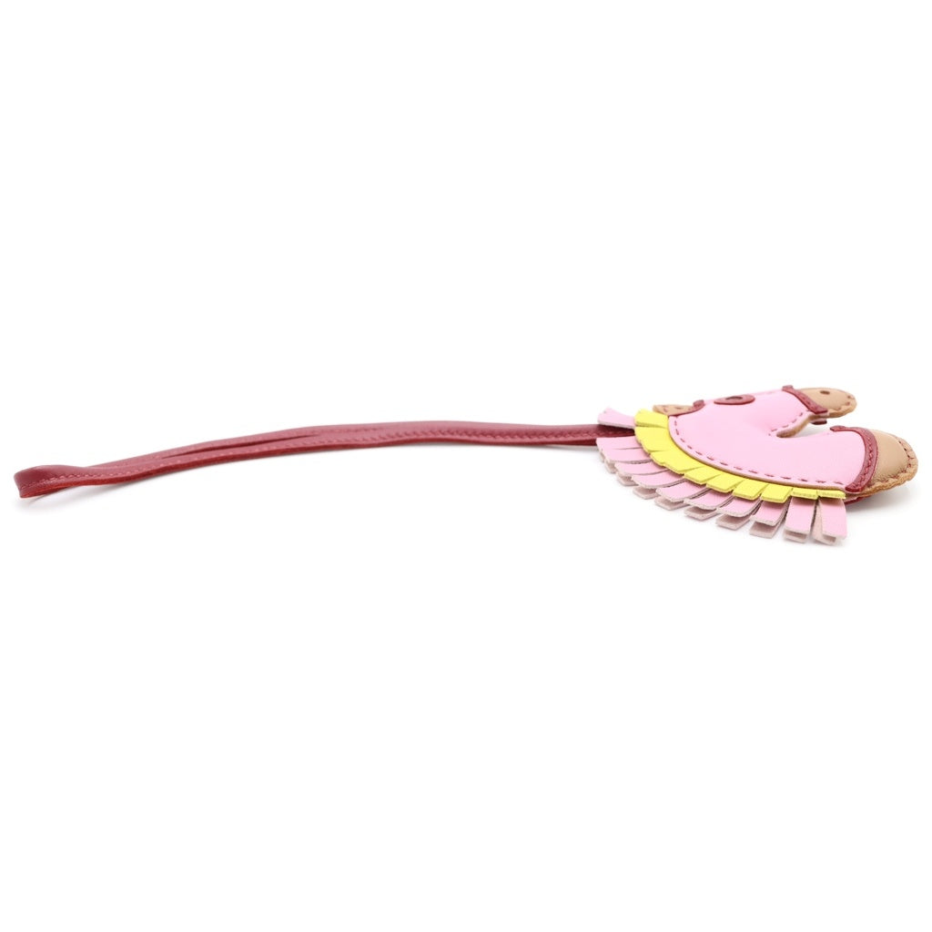 HERMES(エルメス) ジージーカマイユ バッグチャーム ピンク レザー U刻印