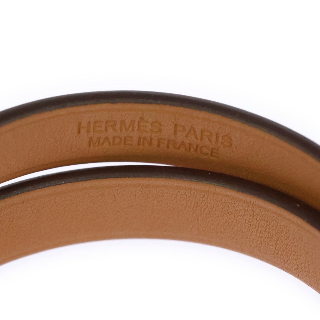 HERMES(エルメス) ミニケリー ドゥブルトゥール ブレスレット ピンク Z刻印 ゴールド金具 レディース