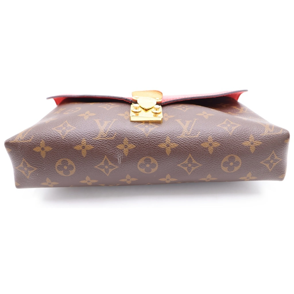 LOUIS VUITTON(ルイヴィトン) パラスチェーン モノグラム PVC レザー ゴールド金具 チェーンショルダーバッグ ブラウン/スリーズレッド M41201 レディース