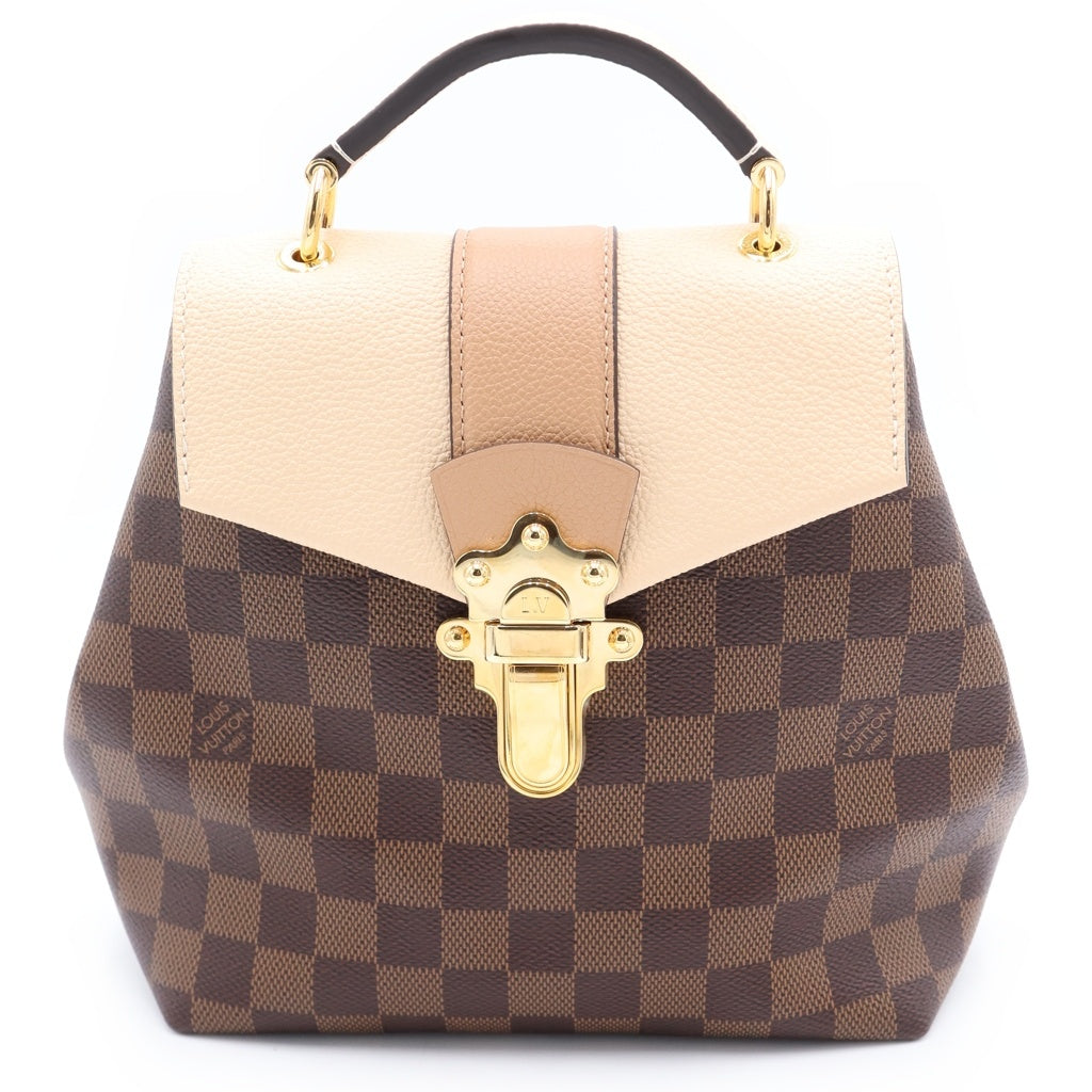 LOUIS VUITTON(ルイヴィトン) ダミエ クラプトン PVC レザー バックパック リュックサック ブラウン/ベージュ N42259 レディース