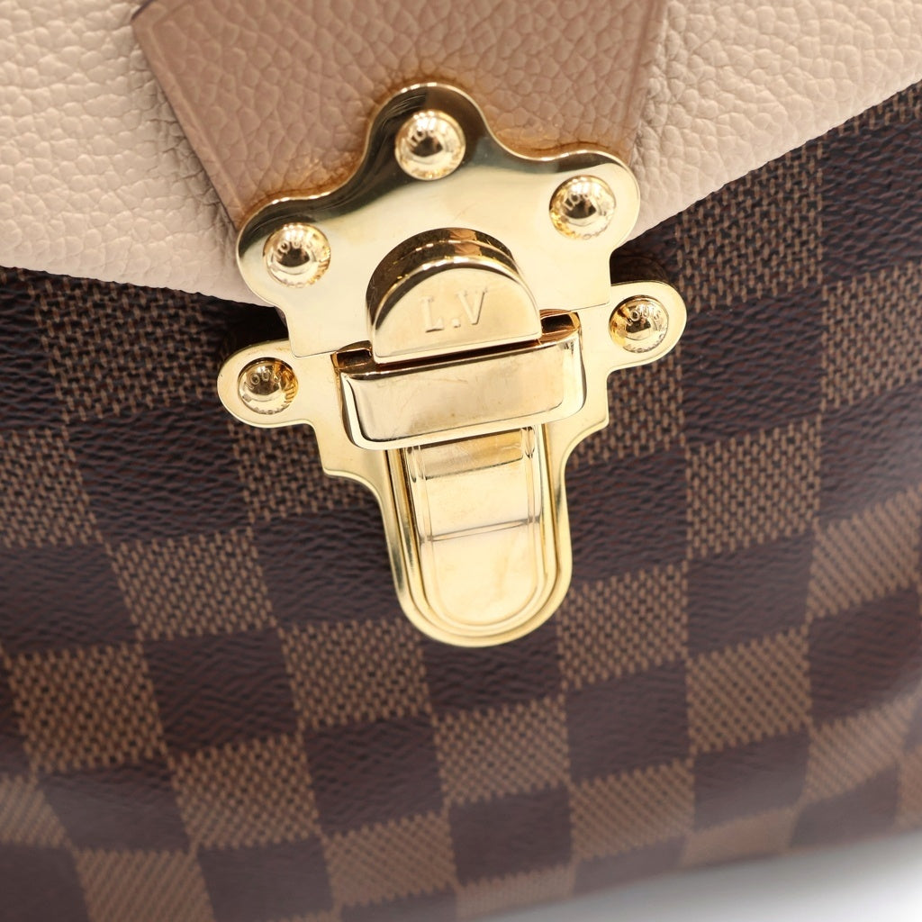 LOUIS VUITTON(ルイヴィトン) ダミエ クラプトン PVC レザー バックパック リュックサック ブラウン/ベージュ N42259 レディース