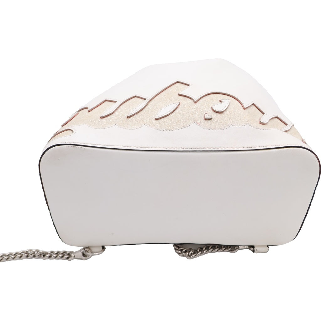 CHRISTIAN LOUBOUTIN(クリスチャンルブタン) マリージェーン レザー チェーンショルダーバッグ バックパック リュックサック ホワイト レディース