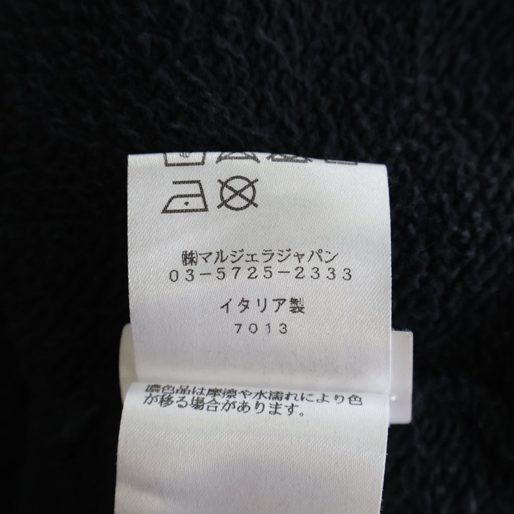 MM6 Maison Margiela(エムエムシックスメゾンマルジェラ) コットン エルボーパッチ クルーネック スウェットトレーナー #48 ブラック