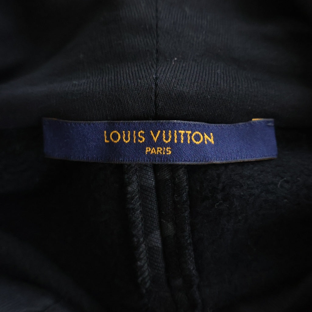 LOUIS VUITTON(ルイヴィトン) 21SS モノグラム サークルカットフーディー パーカー プルオーバー ロゴ コットン ブラック RM211Q RLE HKY43W