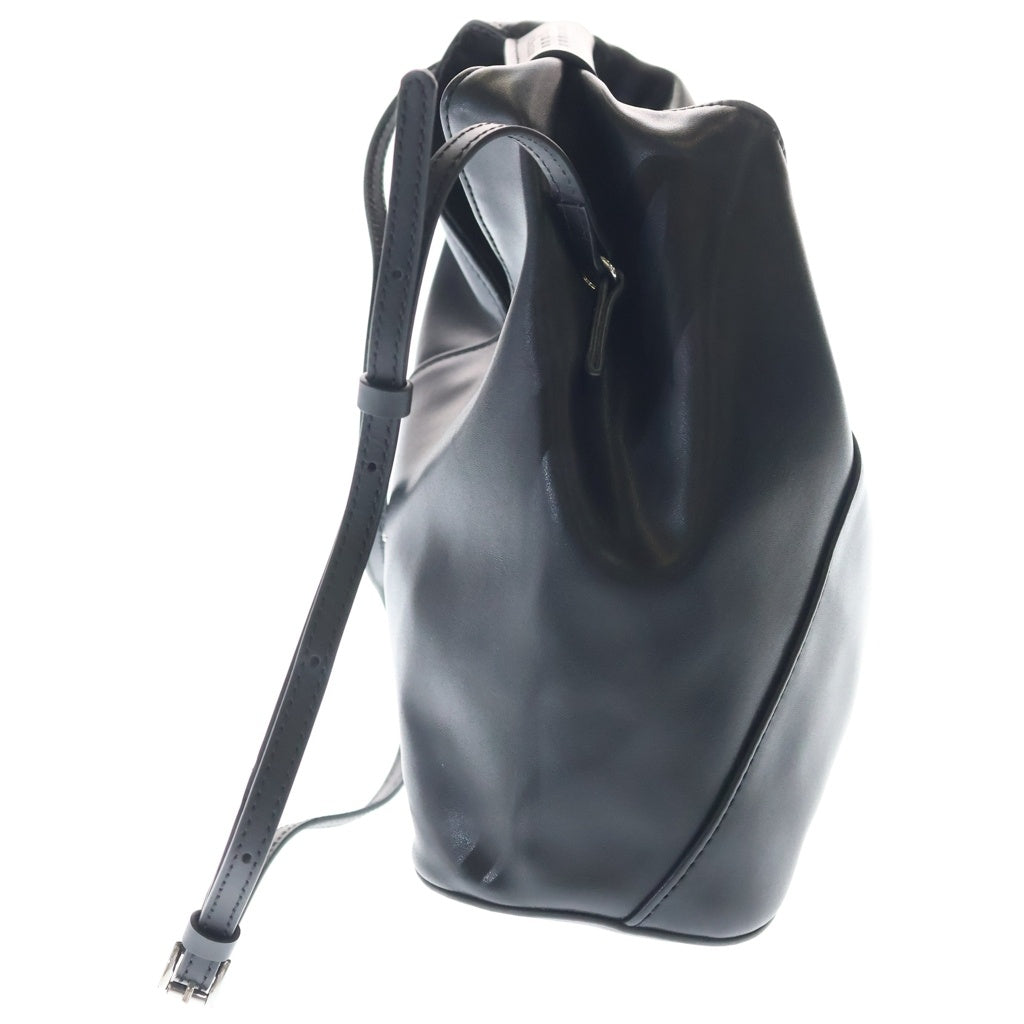 MM6 Maison Margiela(エムエムシックスメゾンマルジェラ) 25AW ジャパニーズ クロスボディバッグ ショルダーバッグ ブラック レザー SB6WD0026 シルバー金具 レディース