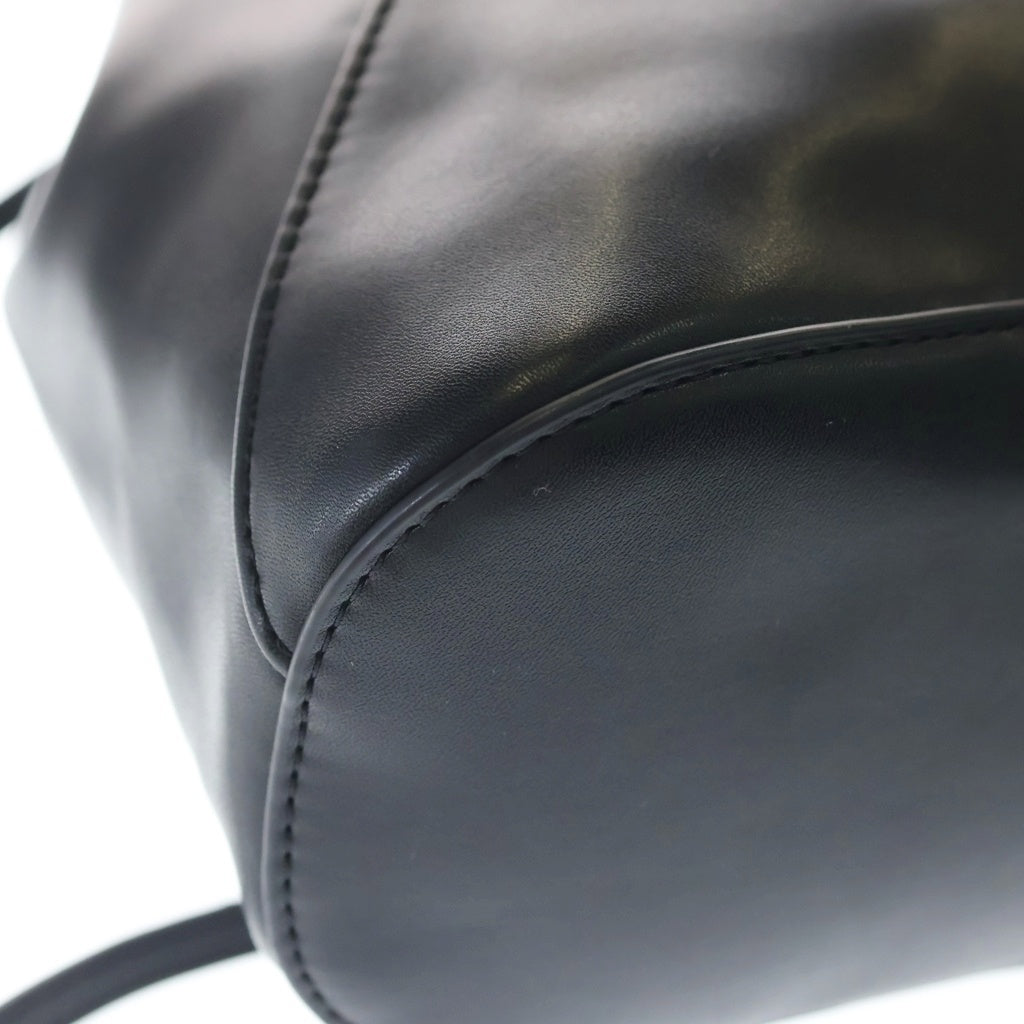 MM6 Maison Margiela(エムエムシックスメゾンマルジェラ) 25AW ジャパニーズ クロスボディバッグ ショルダーバッグ ブラック レザー SB6WD0026 シルバー金具 レディース
