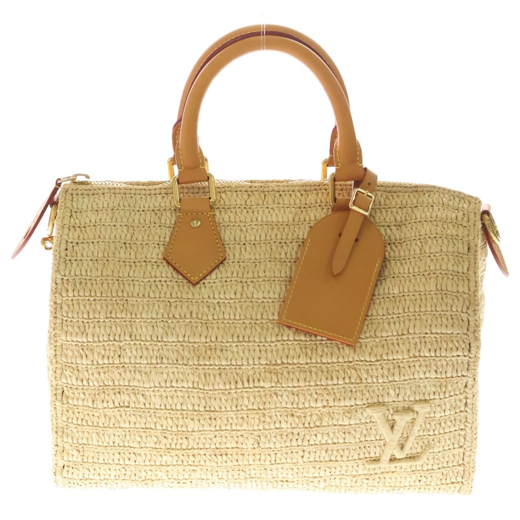 LOUIS VUITTON(ルイヴィトン) スピーディバンドリエール30 ラフィア レザー ハンドバッグ ベージュ M14457 レディース