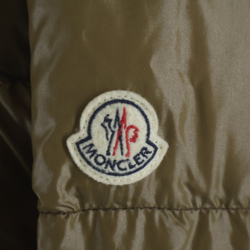 MONCLER(モンクレール) BULGARIE ブルガリファーフーデッド ジップアップ ダウンジャケット ベージュ 41323/91/68950