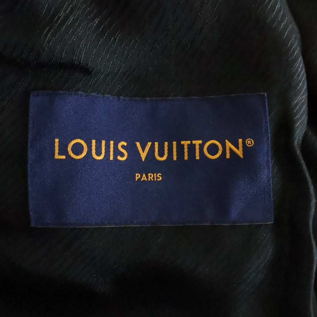LOUIS VUITTON(ルイヴィトン) 25SS モノグラム ミックスレザー ワークウェアブルゾン パンチングレザー ジップアップ トラッカージャケット ブラック RM251 MA BQV HSLOSE