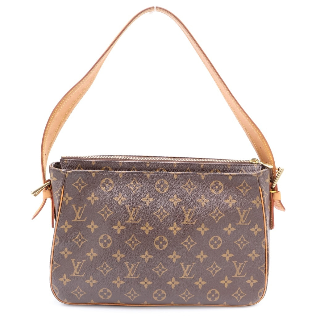LOUIS VUITTON(ルイヴィトン) モノグラム ヴィバシテGM PVC レザー ハンドバッグ ショルダーバッグ ブラウン M51163 レディース