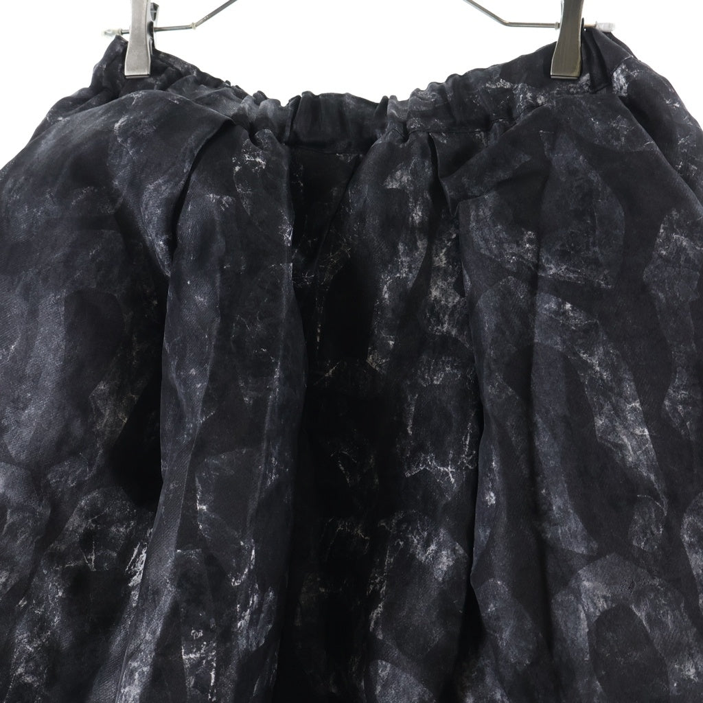 COMME des GARCONS COMME des GARCONS(コムデギャルソンコムデギャルソン) 25SS 総柄シルクコーティングチュールスカート ブラック RO-S011 レディース