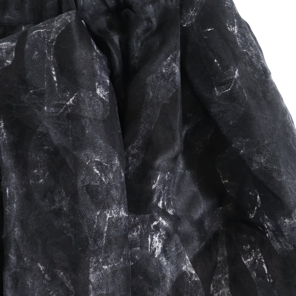 COMME des GARCONS COMME des GARCONS(コムデギャルソンコムデギャルソン) 25SS 総柄シルクコーティングチュールスカート ブラック RO-S011 レディース
