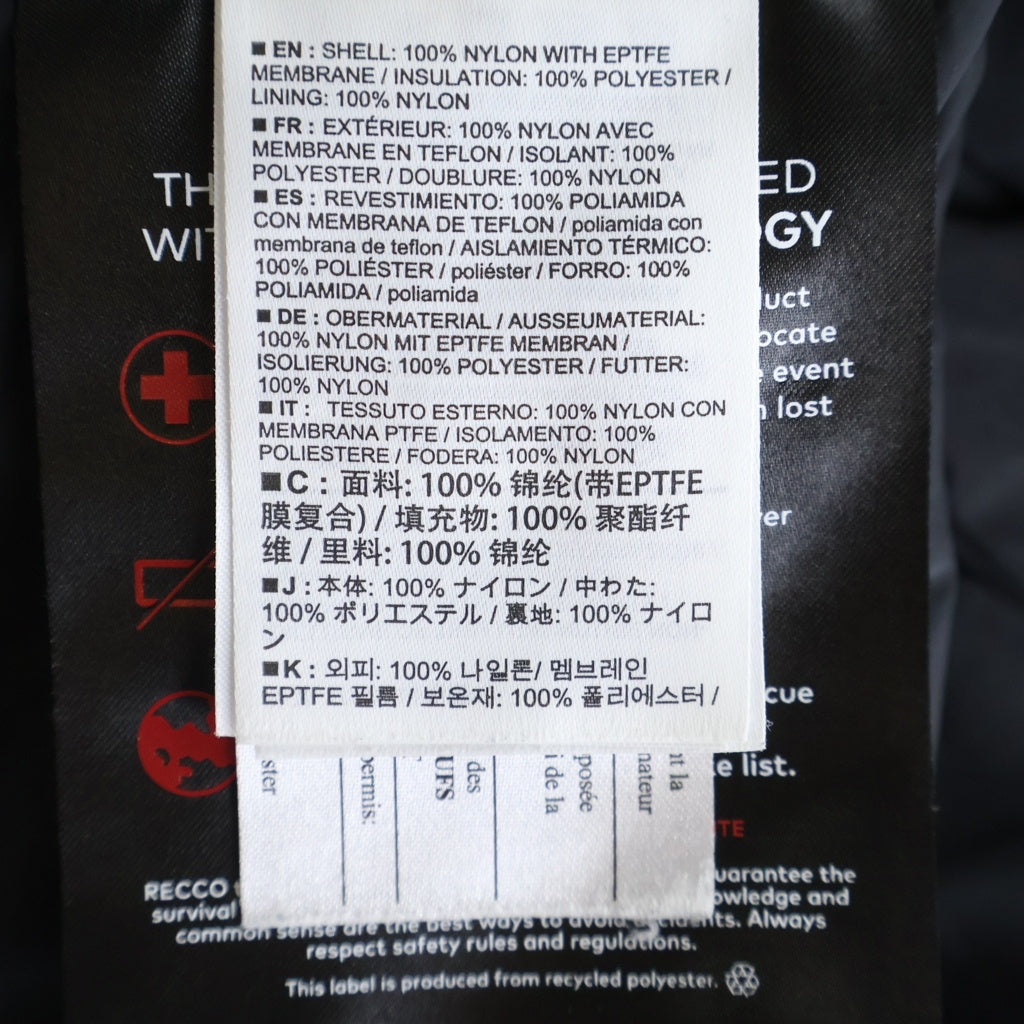 ARC'TERYX(アークテリクス) BETA INSULATED JACKET ベータ インサレーテッド ジャケット ナイロン ジップアップ 中綿 ブラック 29702-135756