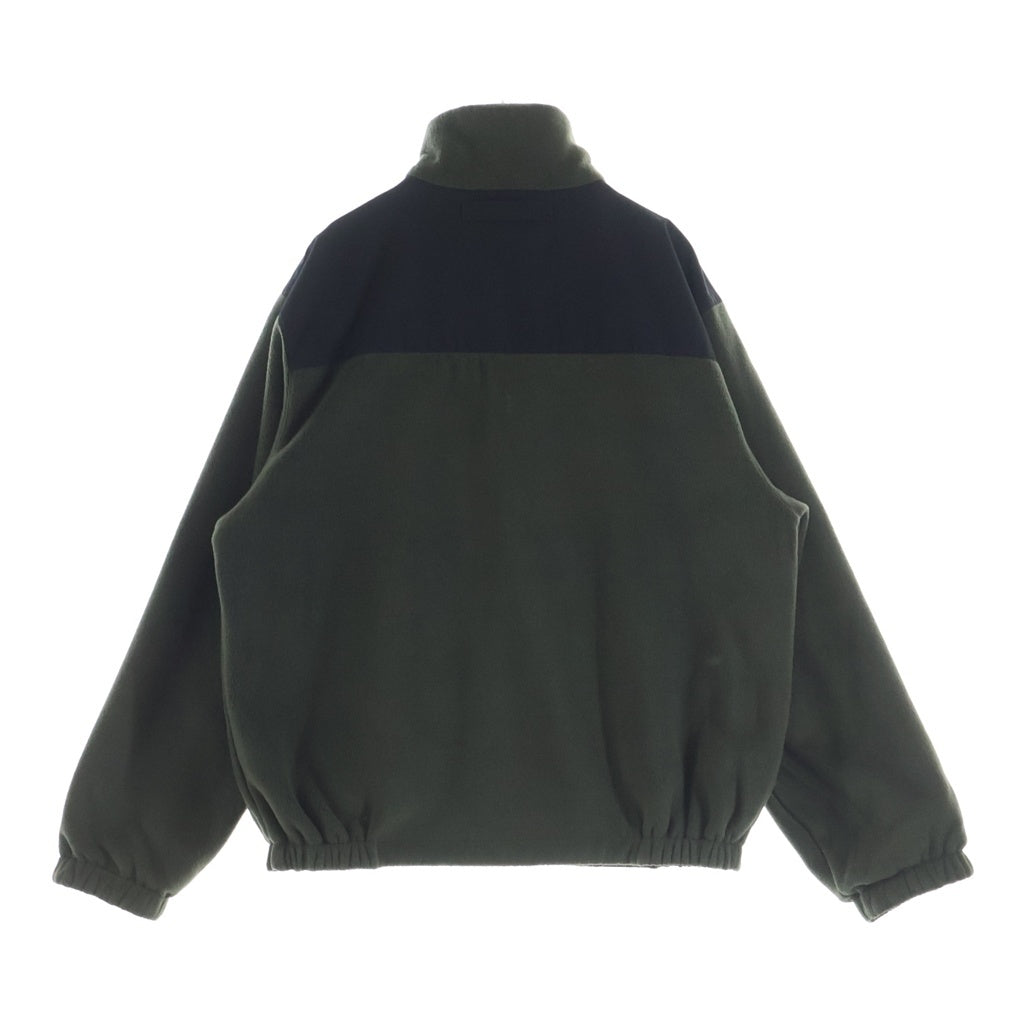CARHARTT(カーハート) リバーシブル ワッペンロゴ フリース ナイロン ジップアップ ジャケット カーキ/ブラック