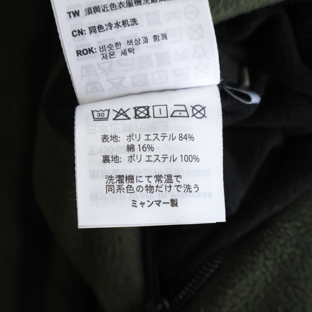 CARHARTT(カーハート) リバーシブル ワッペンロゴ フリース ナイロン ジップアップ ジャケット カーキ/ブラック