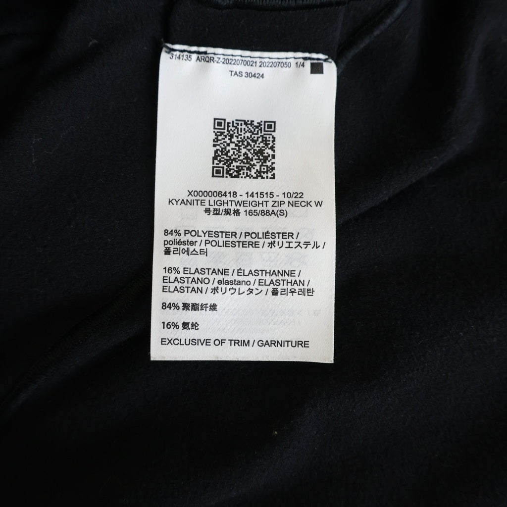 ARC'TERYX(アークテリクス) KYANITE LIGHTWEIGHT ZIP NECK カイヤナイト ライトウエイト ジップネック ロングスリーブ 長袖Tシャツ カットソー ブラック X000006418
