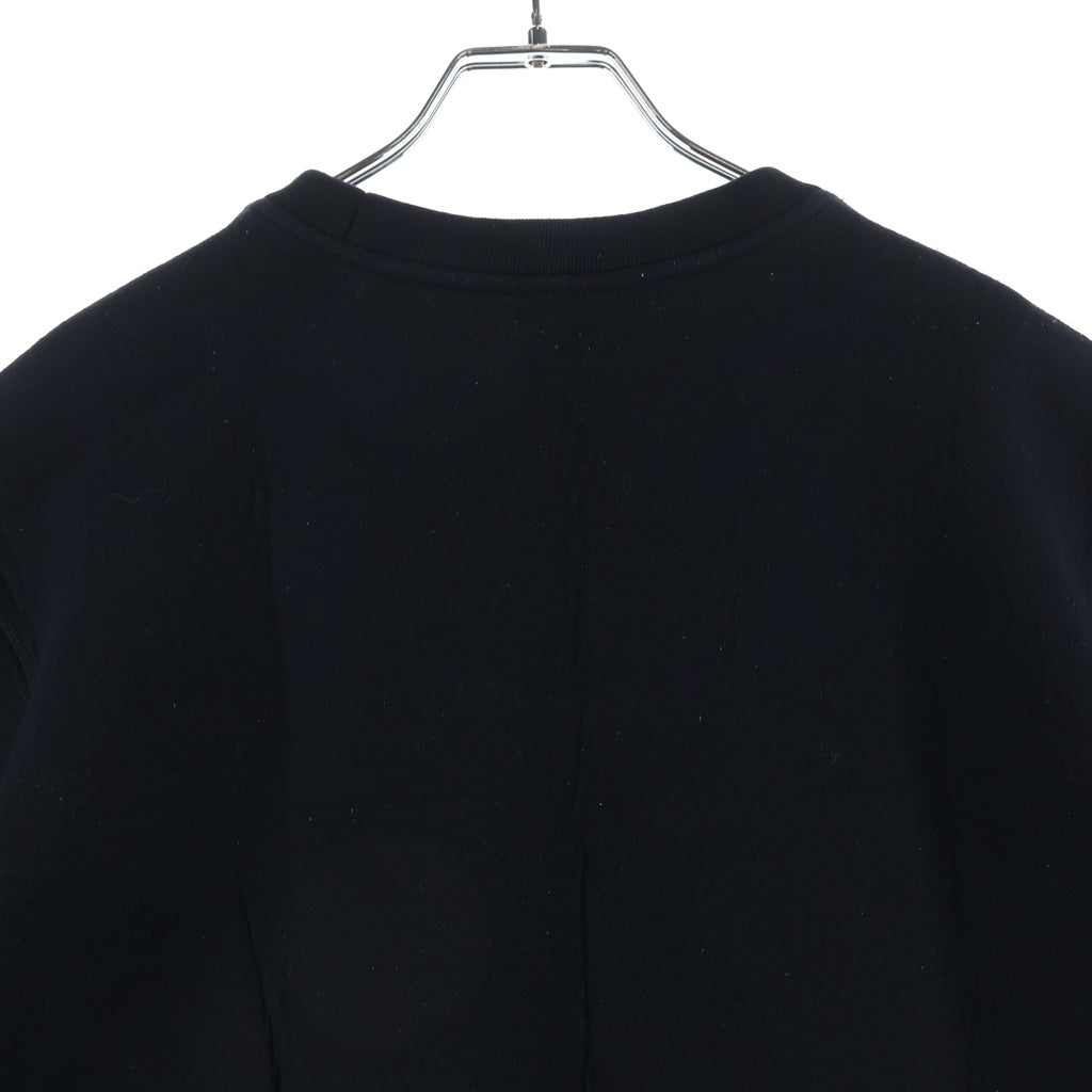KENZO(ケンゾー) タイガー エンボスロゴ クルーネック プルオーバー スウェットトレーナー 半袖Tシャツ ブラック