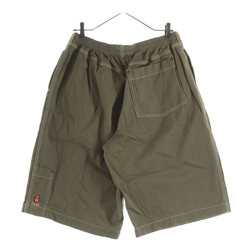 STUSSY(ステューシー) 80s OLD 黒タグ イージーショーツ ハーフパンツ カーキ