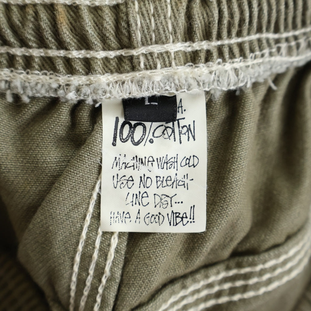 STUSSY(ステューシー) 80s OLD 黒タグ イージーショーツ ハーフパンツ カーキ