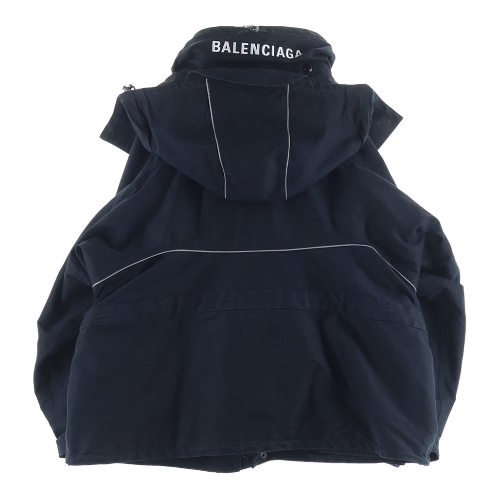 BALENCIAGA(バレンシアガ) 16AW ナイロン コットン フーデッド ジャケット スウィング パーカー ブルゾン #34 ブラック 517990