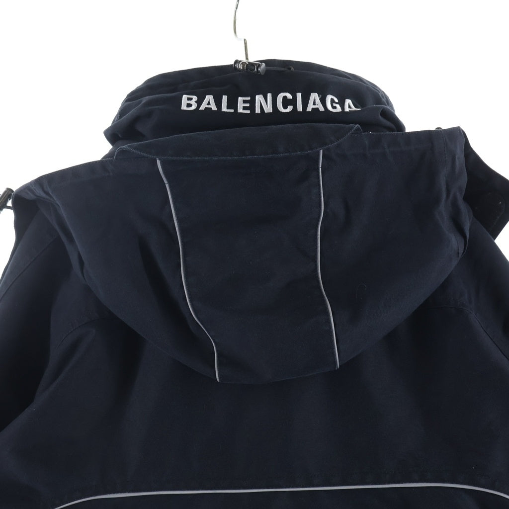 BALENCIAGA(バレンシアガ) 16AW ナイロン コットン フーデッド ジャケット スウィング パーカー ブルゾン #34 ブラック 517990