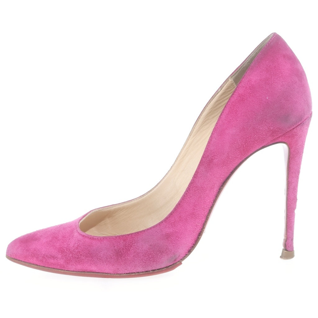 CHRISTIAN LOUBOUTIN(クリスチャンルブタン) スエード ポインテッドトゥ ピンヒール パンプス シューズ #36 1/2 ライトピンク レディース