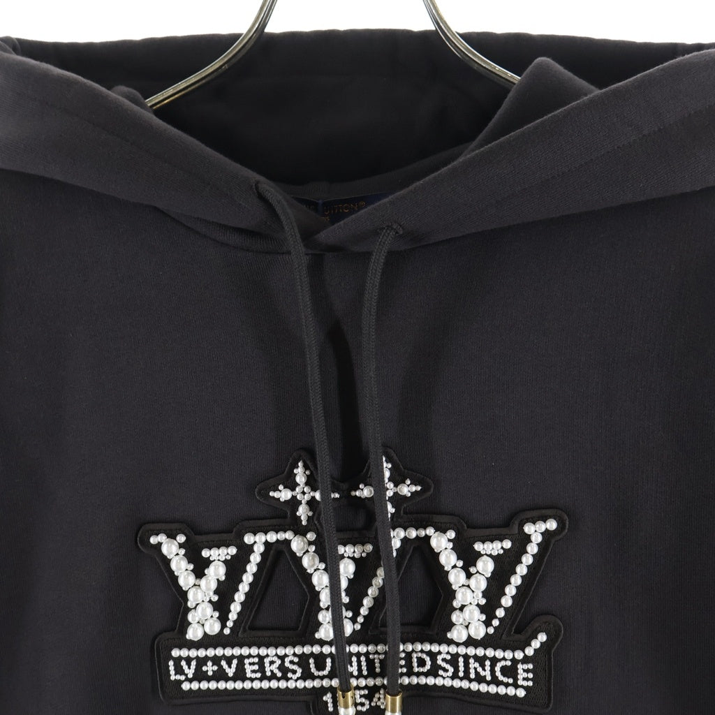 LOUIS VUITTON(ルイヴィトン) 25SS パールエンベリッシュド プルオーバー スウェットパーカー フーディー ブラウン RM251M ZA8 HSY92W