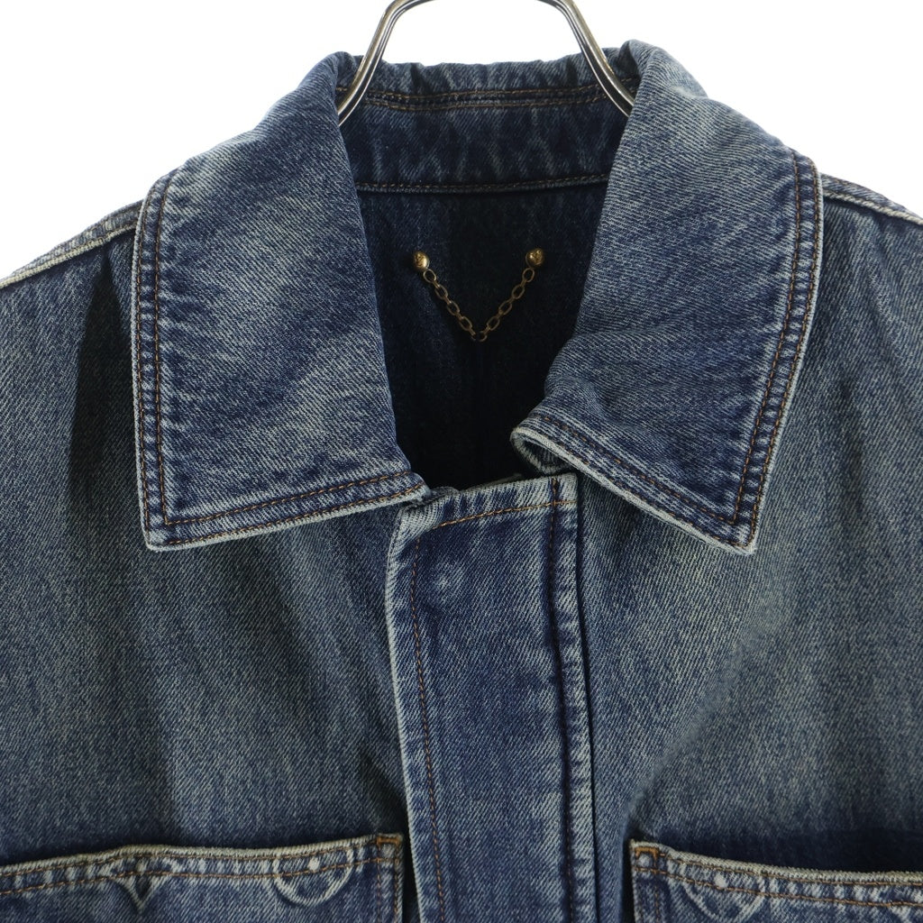 LOUIS VUITTON(ルイヴィトン) 23AW MONOGRAM DENIM WORKWEAR ZIPUP JACKET モノグラムデニム ワークウェア ジップアップジャケット インディゴ RM232Q Y38 HPA46W