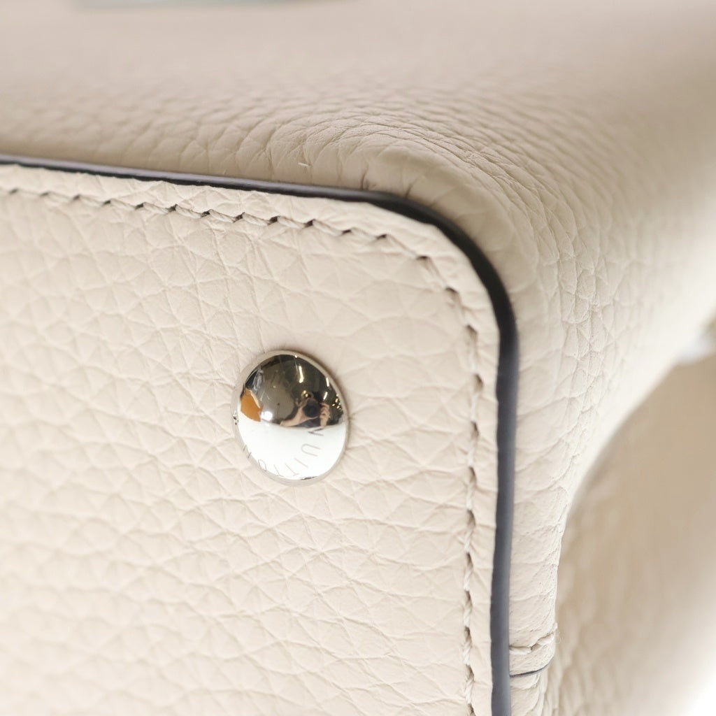 LOUIS VUITTON(ルイヴィトン) カプシーヌミニ ハンド ショルダーバッグ クロコダイル カーフレザー ホワイト/ライトブルー RFID レディース