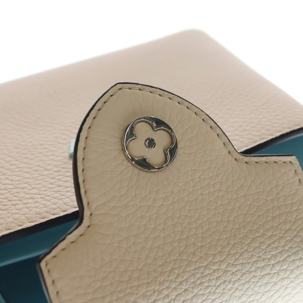 LOUIS VUITTON(ルイヴィトン) カプシーヌミニ ハンド ショルダーバッグ クロコダイル カーフレザー ホワイト/ライトブルー RFID レディース