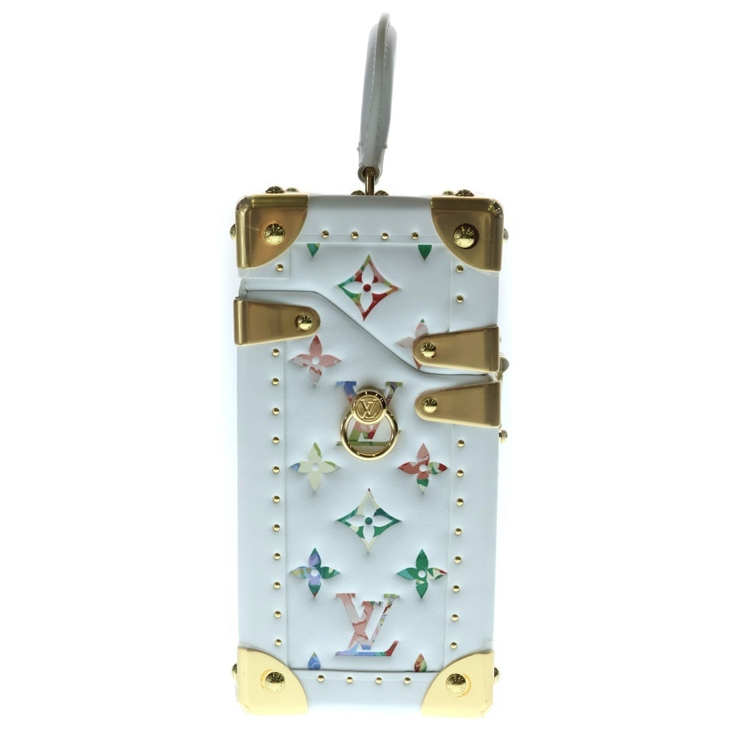 LOUIS VUITTON(ルイヴィトン) LVガーデン モノグラム カメラボックス 2WAY ハンド ショルダー トランク バッグ ゴールド金具 ホワイト M10077 レディース