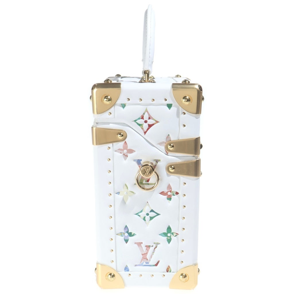 LOUIS VUITTON(ルイヴィトン) LVガーデン モノグラム カメラボックス 2WAY ハンド ショルダー トランク バッグ ゴールド金具 ホワイト M10077 レディース