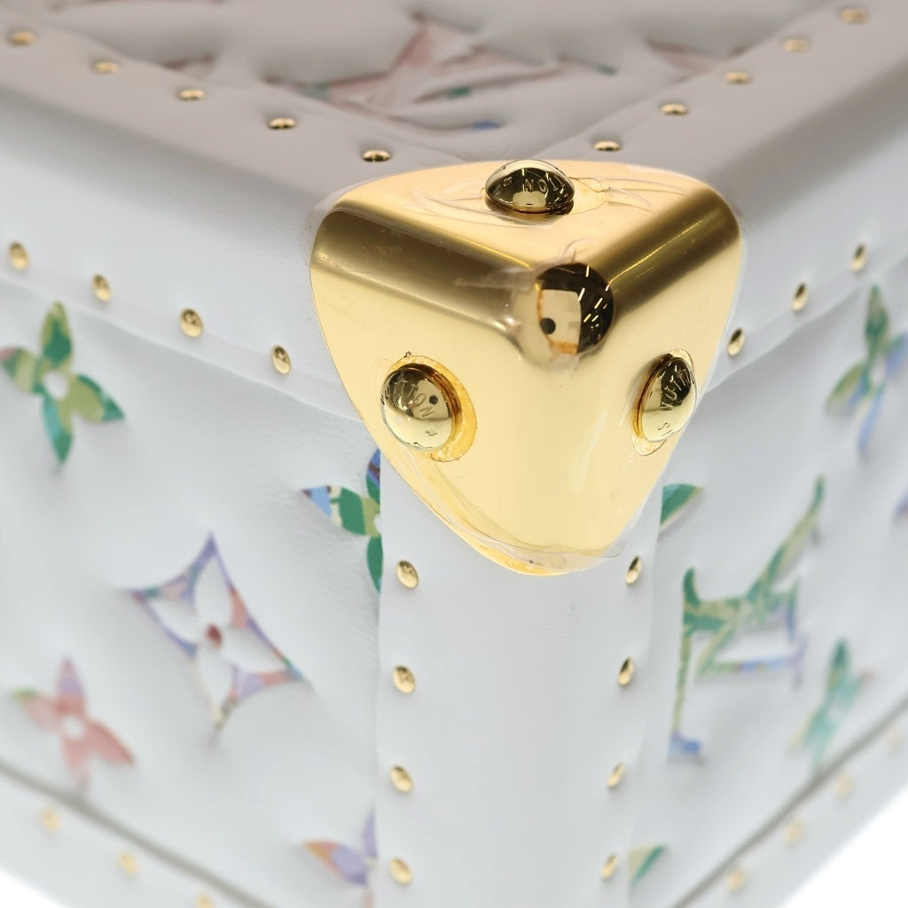 LOUIS VUITTON(ルイヴィトン) LVガーデン モノグラム カメラボックス 2WAY ハンド ショルダー トランク バッグ ゴールド金具 ホワイト M10077 レディース
