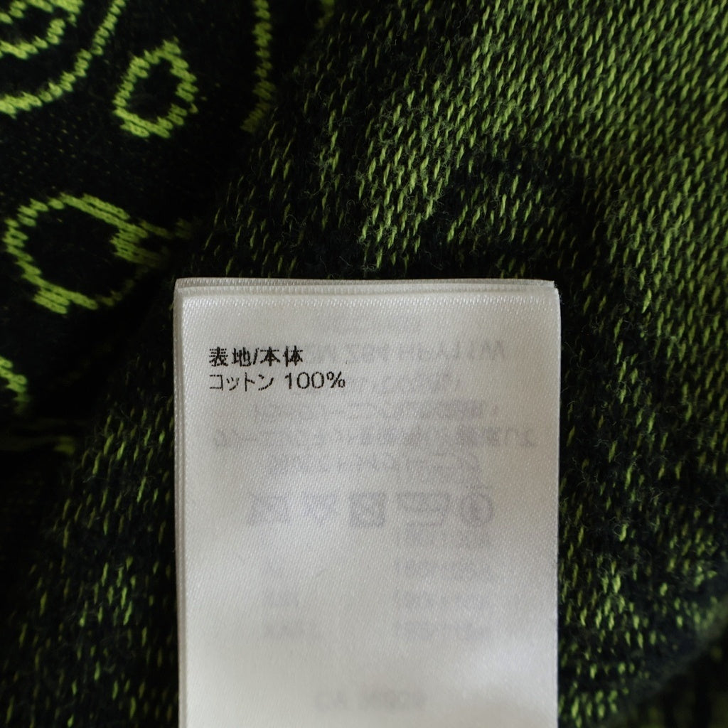 LOUIS VUITTON(ルイヴィトン) ウェイビーモノグラム 長袖 クルーネック ニット セーター 総柄 ブラック/イエロー RM232M Z64 HPY11W
