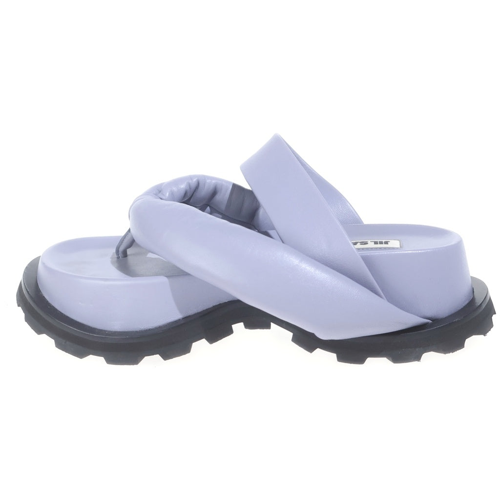 JIL SANDER(ジルサンダー) パデッド トング プラットフォームサンダル シューズ レザー ライトパープル レディース
