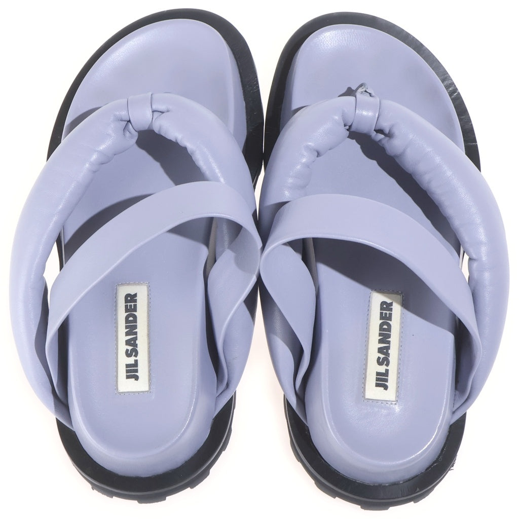 JIL SANDER(ジルサンダー) パデッド トング プラットフォームサンダル シューズ レザー ライトパープル レディース