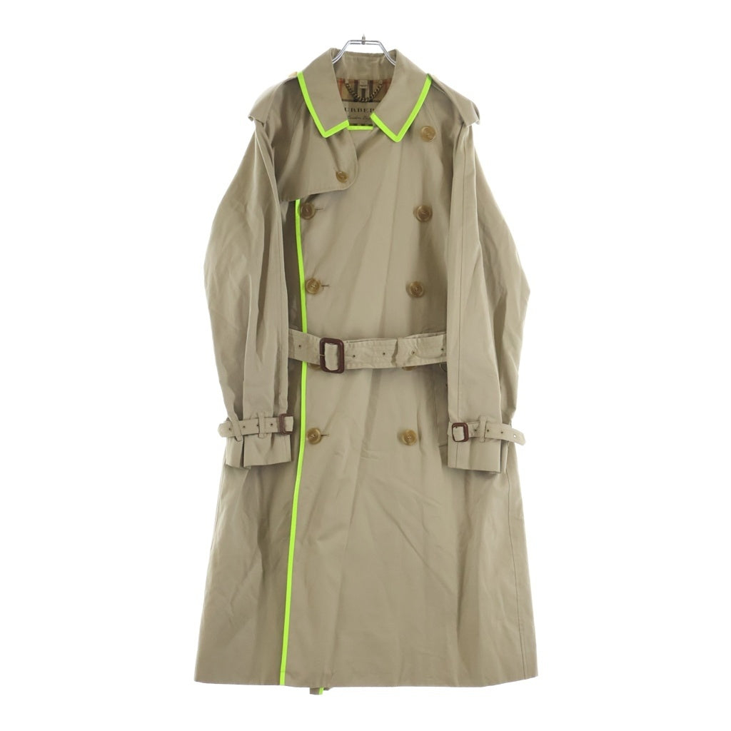 BURBERRY(バーバリー) Honey Beige Canvas Trench Coat ハニーベージュ コットンキャンバス トレンチコート パイピングテープ ベージュ 4069176 レディース