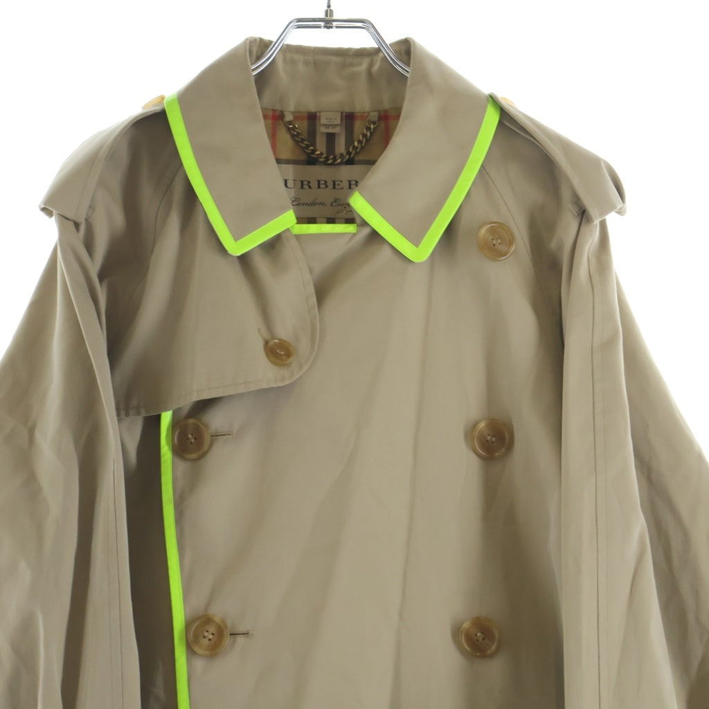 BURBERRY(バーバリー) Honey Beige Canvas Trench Coat ハニーベージュ コットンキャンバス トレンチコート パイピングテープ ベージュ 4069176 レディース