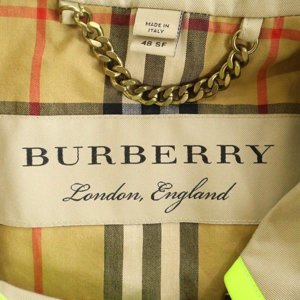 BURBERRY(バーバリー) Honey Beige Canvas Trench Coat ハニーベージュ コットンキャンバス トレンチコート パイピングテープ ベージュ 4069176 レディース