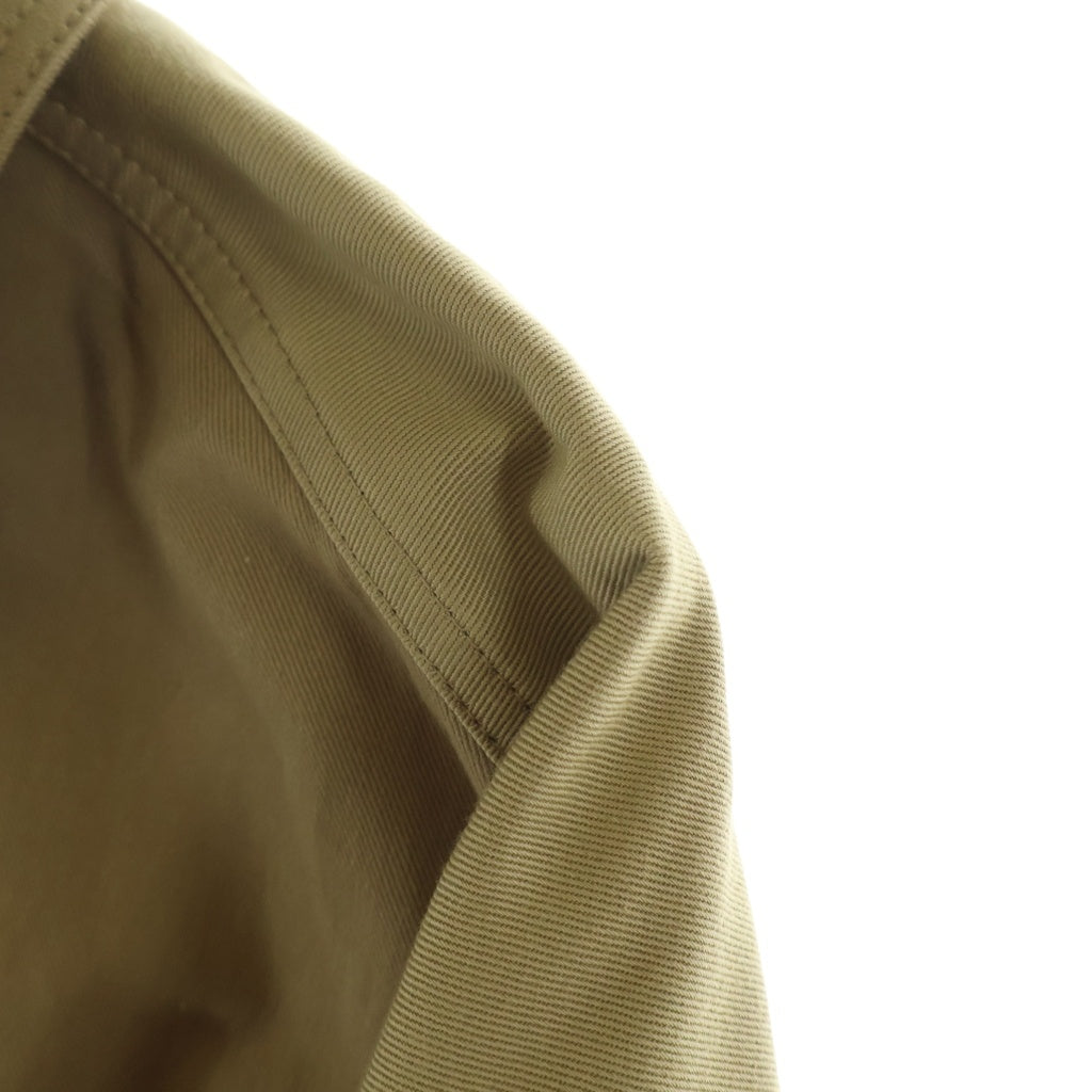 LOEWE(ロエベ) Belted Safari Jacket ベルテッドサファリジャケット コットンキャンバス 比翼 レザー ベージュ D2197090PA レディース