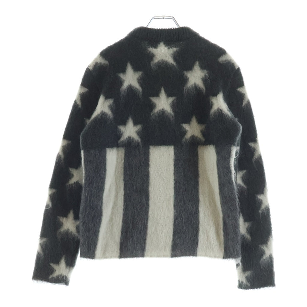 LOUIS VUITTON(ルイヴィトン) USAフラッグモヘアジャガードニット セーター ホワイト/グレー RM192 RIS HHN98W レディース